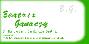 beatrix ganoczy business card